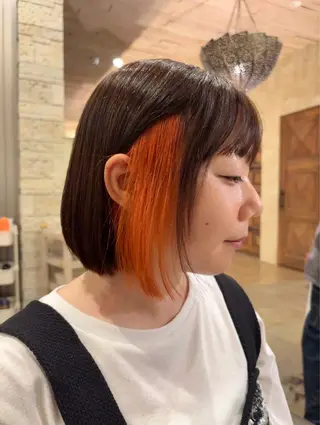 ショート カラー パーマ/艶カラー/ 髪質改善/伊藤愛麻のヘアスタイル