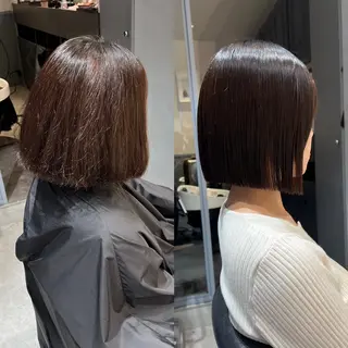 ショート ボブ/縮毛矯正/ 高嶋 優のヘアスタイル