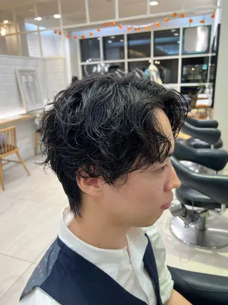 ショート パーマ メンズ メンズパーマ 岩成健志郎のヘアスタイル