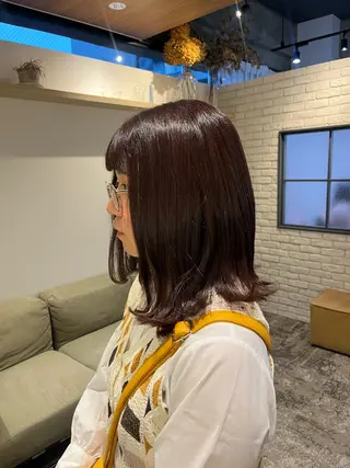 ミディアム 髪質改善 HALO hair salon【ヘイロー】所属・暖色カラー🟥ショウ ✖️ウルフ&レイヤーのヘアスタイル
