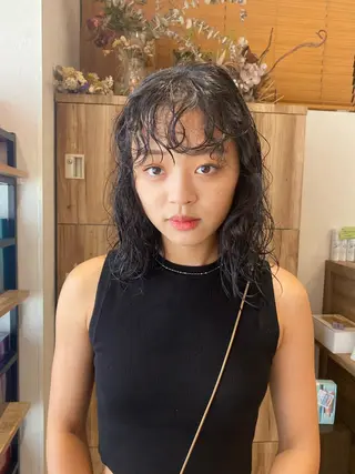 セミロング カラー パーマ ヘアアレンジ パーマ指名No1 /namiのヘアスタイル