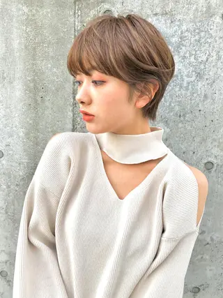 ショート La fith hair rond 立川店所属・kyosuke 透明感カラーのヘアスタイル