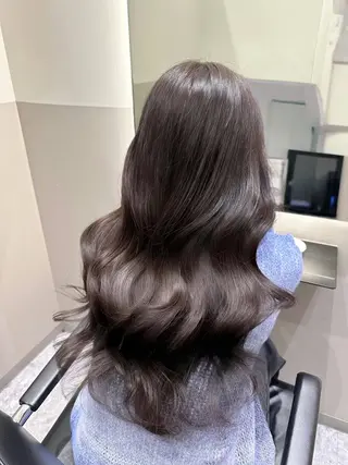 セミロング カラー 韓国レイヤー透明感 カラーヨウスケのヘアスタイル