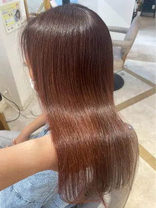 ロング カラー 🖤みらい🖤縮毛/ ブリーチモデル募集のヘアスタイル