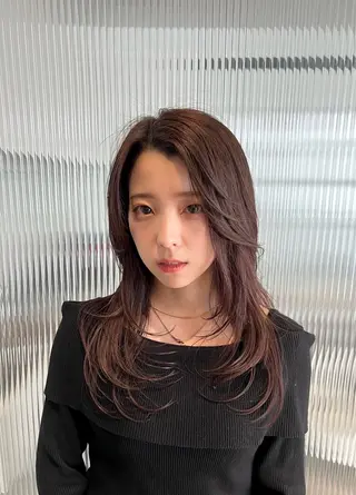 ロング ハイトーン/ レイヤー/ボブのヘアスタイル