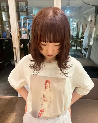 セミロング カラー KNACK 天王寺美容室のヘアスタイル