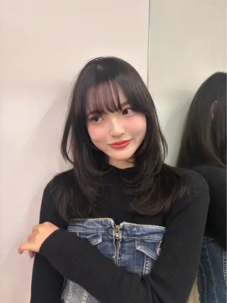 ミディアム 透明感/韓国ヘア/ miyu 🎀のヘアスタイル