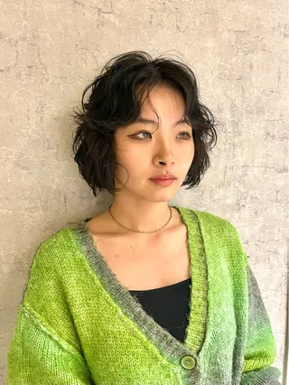 ミディアム パーマ mulum所属・ボブパーマ/ ウルフパーマ原科🪴のヘアスタイル