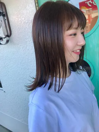 ミディアム カラー レイヤーカット匠 イソザキノリユキのヘアスタイル