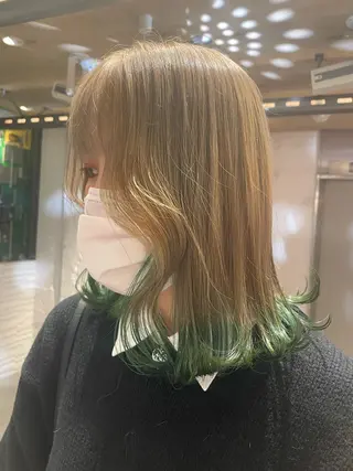 ミディアム カラー 艶ハイトーン👑♡ NATSUKIのヘアスタイル