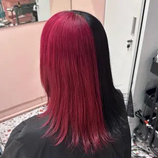 ミディアム カラー ハイトーン/ウルフ /エクステ/ましろのヘアスタイル