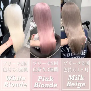 カラー 💗ツヤ髪ハイトーン 💗RIKOのヘアスタイル