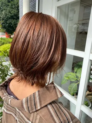 ミディアム カラー わかばやし ゆうこのヘアスタイル