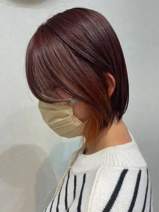 ミディアム カラー パーマ ヘアアレンジ 初めでも安心🌟 newi町田✂のヘアスタイル