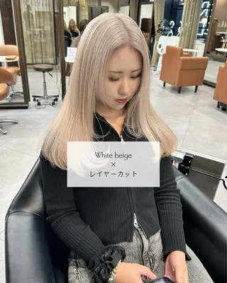 ロング カラー ウルフとハイトーン みっちー✂️のヘアスタイル