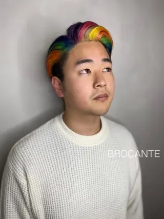 ショート カラー メンズ L’atelier BROCANTE （ラトリエ　ブロカント）所属・BROCANTE立川 karasawa.nのヘアスタイル