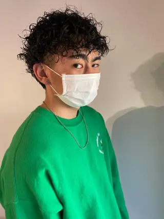 ミディアム パーマ メンズ 🔹YUTA🔹 メンズパーマのヘアスタイル