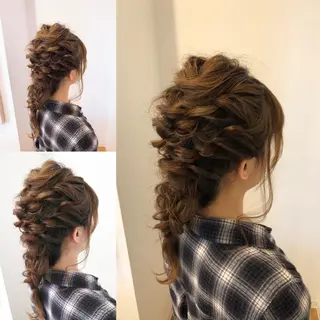 セミロング カラー パーマ ヘアアレンジ メンズ キッズ ネイル マツエク・マツパ Beauty＆Relaxation MEGUMI所属・MEGUMI megumiのヘアスタイル