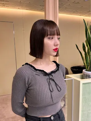 ショート ボブ/ぱつっとボブ/ 谷口 海星のヘアスタイル