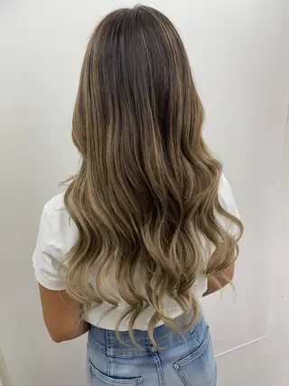 ロング ヘアアレンジ 下妻 カラーエクステ難波のヘアスタイル