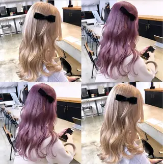 ロング カラー ヘアアレンジ 🎀暖色カラー🎀 ♡yurika♡のヘアスタイル