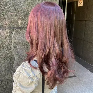 ロング カラー ピンクカラー🎀 米津 美佑のヘアスタイル
