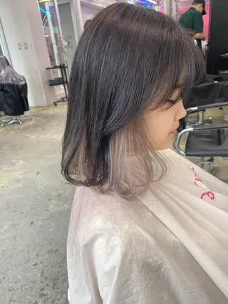 ミディアム カラー 💗💗韓国レイヤー yu-ki💗💗のヘアスタイル