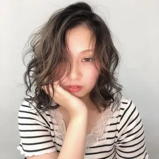 カラー Sherry/R 三川町 ayakaのヘアスタイル