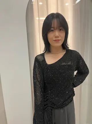 ミディアム カラー 松村 澪里のヘアスタイル