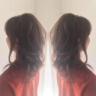 ロング カラー ヘアアレンジ hair  design nico*  ヘアデザイン ニコ所属・中間 将人のヘアスタイル