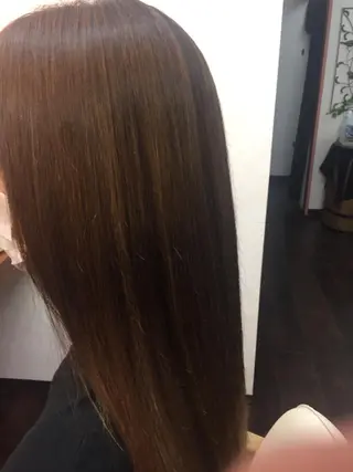 セミロング カラー パーマ 桧山 真のヘアスタイル