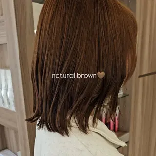カラー ミディアム ナチュラル暖色カラー 🤎 佐藤栞のヘアスタイル