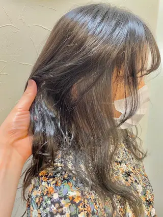 セミロング カラー graphy池袋 東ヶ崎　凌のヘアスタイル
