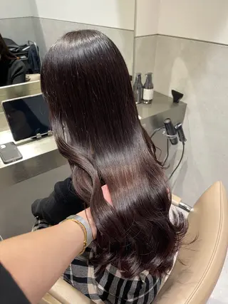 ロング ラベンダー/レイヤー スタイル🤎mamiのヘアスタイル