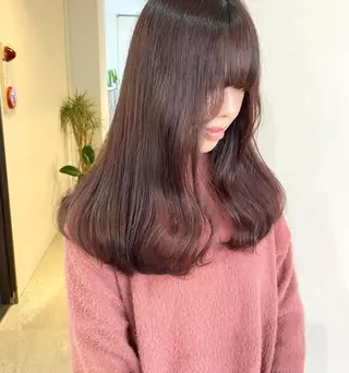 カラー mizuki/ピンク ベージュ.レイヤーのヘアスタイル