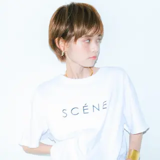 ショート カラー 水口 英里のヘアスタイル
