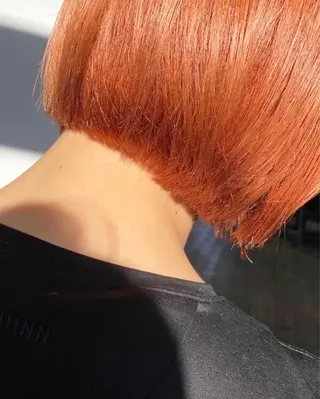 ショート カラー ヘアアレンジ 切りっぱなしボブ/ デザインカラー店長のヘアスタイル