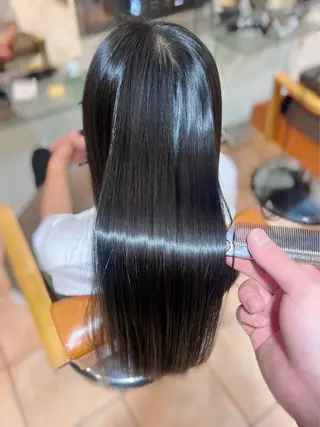 ロング パーマ MIG×LIG  ミグバイリグ所属・✨縮毛矯正✨ 知念あたるのヘアスタイル