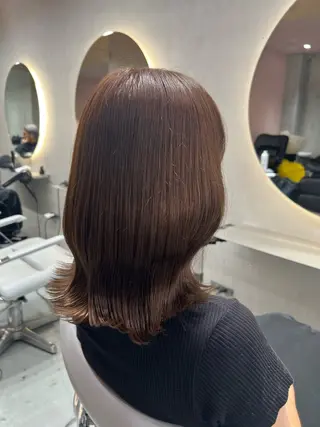 ミディアム カラー ケアブリーチカラー 橋本一輝のヘアスタイル