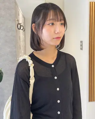 ショート デザインパーマ/ 艶カラー/ボブのヘアスタイル