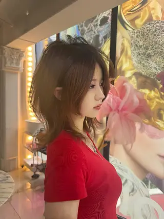 ミディアム SHIN レイヤー‪‪カットのヘアスタイル