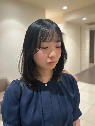 ミディアム 韓国レイヤー🪽 耳ツボジュエリーのヘアスタイル