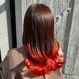 カラー インナーカラー🩵 角田紗雪のヘアスタイル