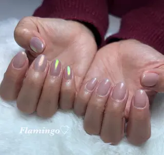 ネイル フィルイン／自爪育成 ／爪に優しい施術のネイルデザイン