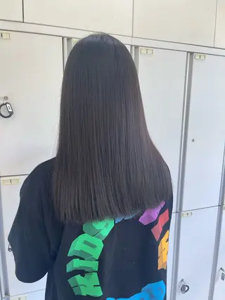 ロング HAIR&MAKE  EARTH若葉台店所属・ICHIRI" 艶カラー/縮毛矯正のヘアスタイル