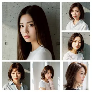 セミロング 鈴木 優里花のヘアスタイル