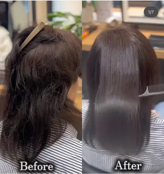 ミディアム 青田 頼子のヘアスタイル