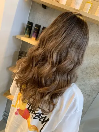 ロング カラー 天野 開のヘアスタイル