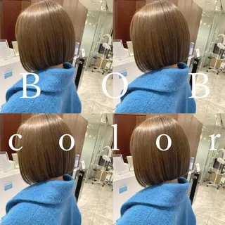 ミディアム カラー コテ巻き風パーマ✨ 韓国ヘア🤎近下菜央のヘアスタイル