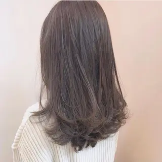 セミロング カラー HATSUMEI ゆうまのヘアスタイル
